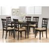 Contemporary Oval Dining Table in Dark Brown Cappuccino Wood Finish