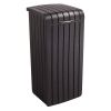 Heavy Duty Plastic 30-Gallon Kitchen Trash Can with Easy Open Lid in Brown