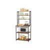 Farmhouse 6 Tier Industrial Utility Kitchen Bakers Rack Microwave Stand