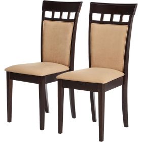 Set of 2- Contemporary Dining Chairs in Cappuccino Finish