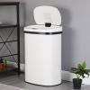 13 gL Stainless Steel Motion Sensor Trash Can White