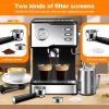 Geek Chef Espresso Machine;  Espresso and Cappuccino latte Maker 20 Bar Pump Coffee Machine Compatible with ESE POD filter&Milk Frother Steam Wand;  f