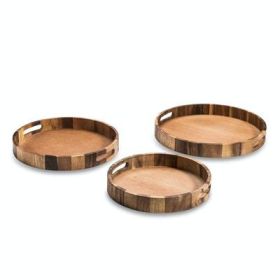 Set of 3 Round Serving Trays