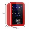 Wine Cooler Countertop Freestanding Wine Cellars Compressor System Champagne Chiller Digital Temperature Control UV-Protective Finish Max Load 24 Stan