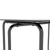 1-piece Rectangle Dining Table with Metal Frame; Tempered Glass Dining Table for Kitchen Room; Black