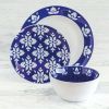 12 Piece Indigo Stoneware Dinnerware Set