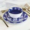 12 Piece Indigo Stoneware Dinnerware Set