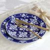 12 Piece Indigo Stoneware Dinnerware Set