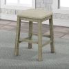 TOPMAX 4 Pieces Counter Height Table with Fabric Padded Stools; Rustic Bar Dining Set with Socket; Gray Green