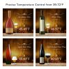 Wine Cooler Countertop Freestanding Wine Cellars Compressor System Champagne Chiller Digital Temperature Control UV-Protective Finish Max Load 24 Stan