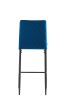 Blue bar stool, velvet stool, modern bar chair, bar stool with metal legs, kitchen stool, dining chair, 2-piece set