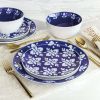 12 Piece Indigo Stoneware Dinnerware Set