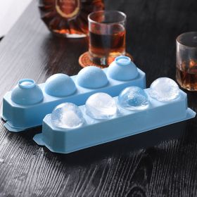 1pc Round Ice Cube Trays, Ice Ball Cube Mold Trays, Ice Making Trays For Home (Color: Blue)