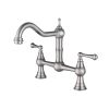 Double Handle Widespread Kitchen Faucet with Traditional Handles