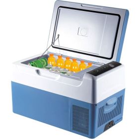 Car RV Camping And Home Use Mini Fridge Freezer Portable Car Refrigerator (Color: As pic show, Capacity: 22 L)