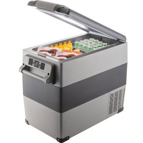 Car RV Camping And Home Use Mini Fridge Freezer Portable Car Refrigerator (Color: As pic show, Capacity: 55 L)