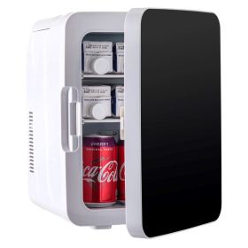 Portable Cooler Compact Mini Refrigerator For Bedroom Office Car Boat Dorm Skincare (Color: Black, Capacity: 10 L)