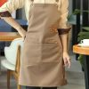 1pc Apron; Waterproof And Oil-proof Apron With Pockets; Universal Apron For Women And Men; For Coffee Bar; Restaurant; Multipurpose Aprons 29.5in*27.5